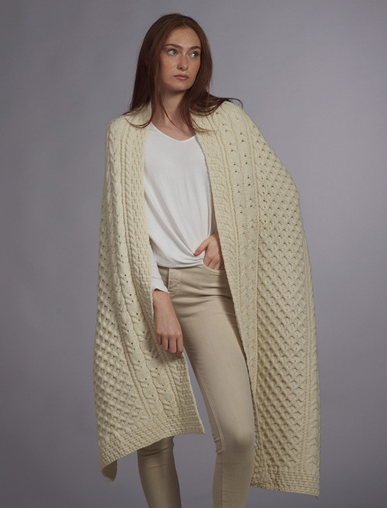 Aran Cashmere O'Malley Clan Aran Wrap