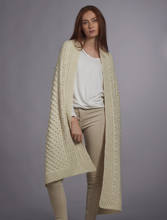aran cashmere O'Malley Clan Aran Wrap