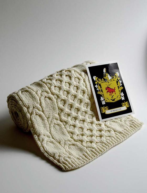 aran cashmere O'Malley Clan Scarf