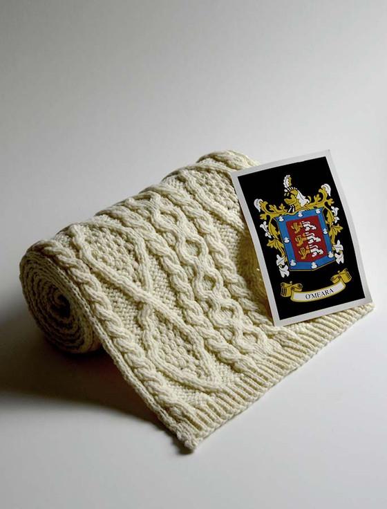 aran cashmere O'Meara Clan Scarf