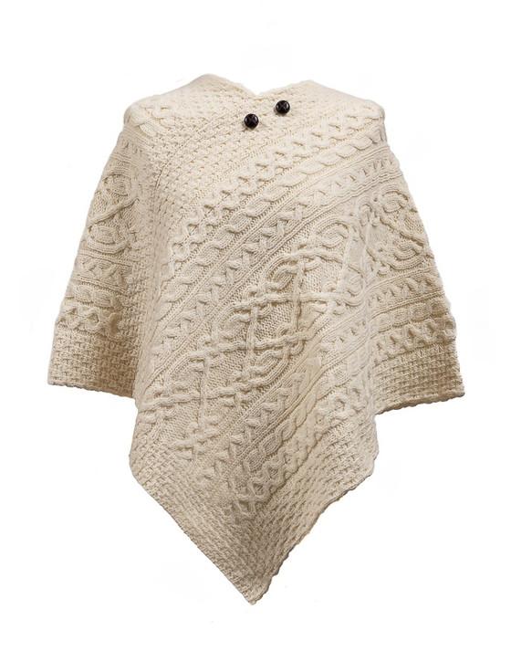 aran cashmere O'Neill Clan Aran Poncho