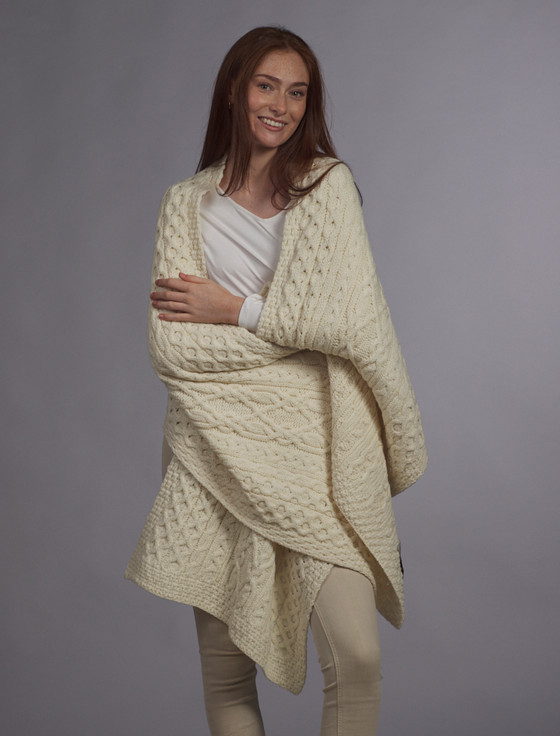 Aran Cashmere O'Neill Clan Aran Wrap