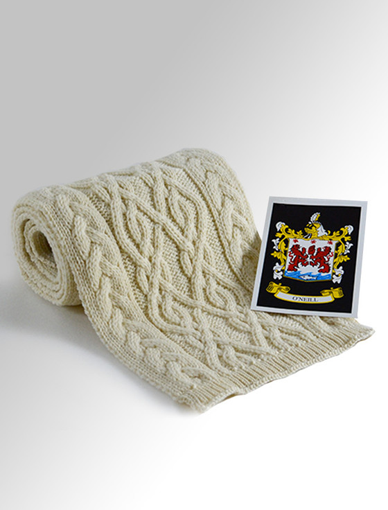 aran cashmere O'Neill Clan Scarf