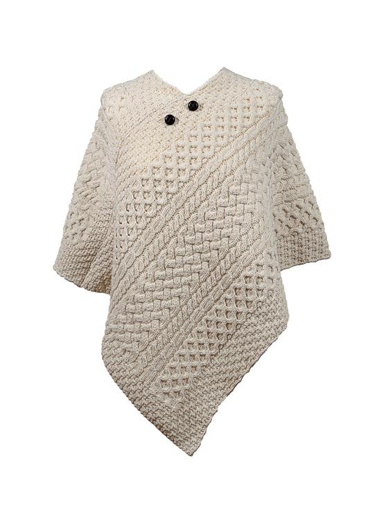 aran cashmere O'Reilly Clan Aran Poncho