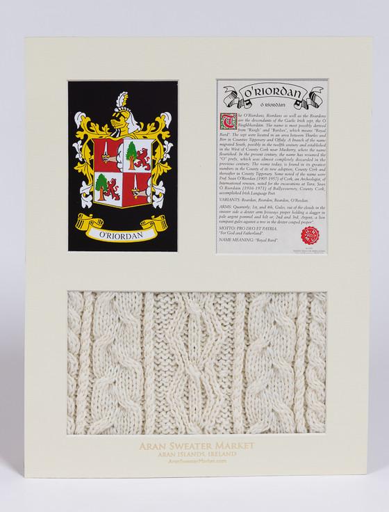 Aran Cashmere O'Riordan Clan Aran & History Display