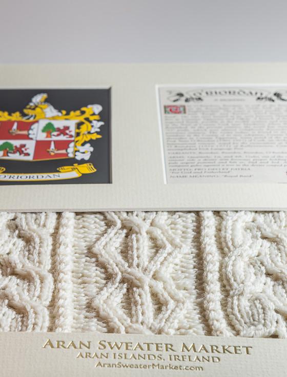 Aran Cashmere O'Riordan Clan Aran & History Display