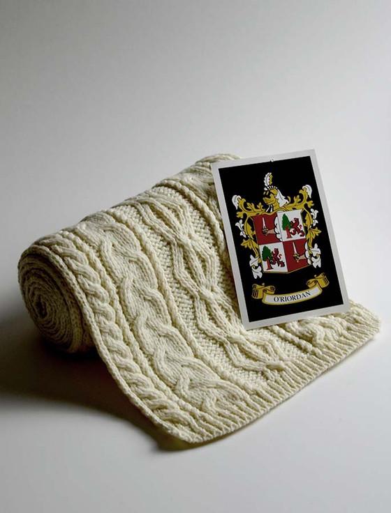 aran cashmere O'Riordan Clan Scarf