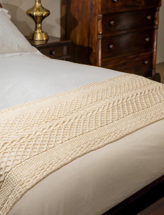 aran cashmere O'Rourke Clan Aran Bed Runner