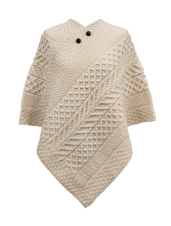 aran cashmere O'Rourke Clan Aran Poncho
