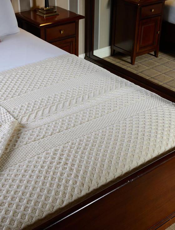 aran cashmere O'Rourke Clan Aran Throw