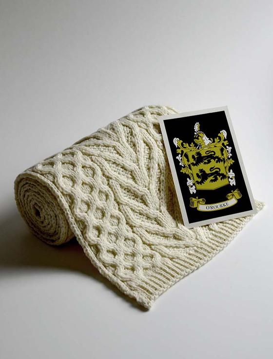 aran cashmere O'Rourke Clan Scarf