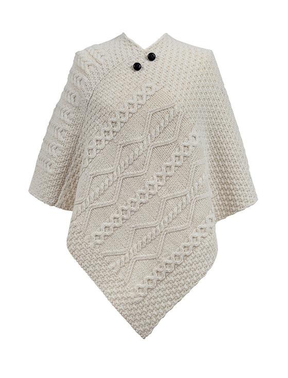 aran cashmere O'Shea Clan Aran Poncho