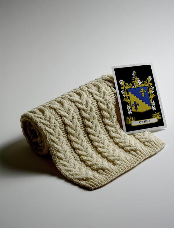 aran cashmere O'Shea Clan Scarf