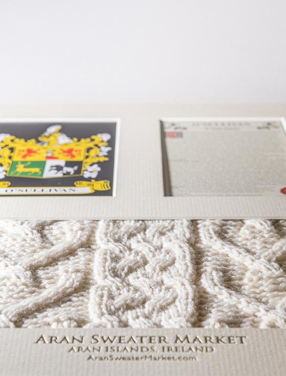 Aran Cashmere O'Sullivan Clan Aran & History Display