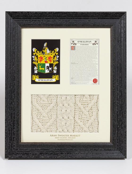 aran cashmere O'Sullivan Clan Aran & History Display