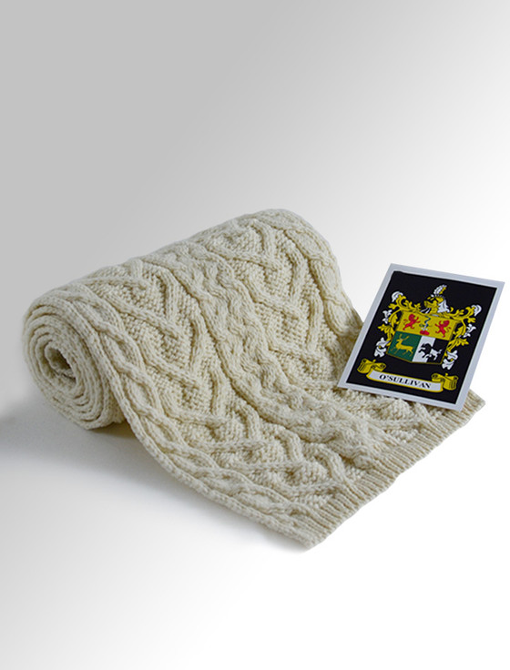aran cashmere O'Sullivan Clan Scarf
