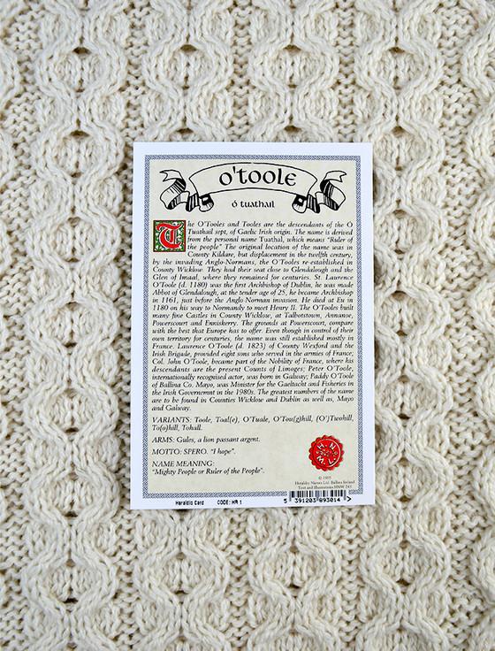 Aran Cashmere O'Toole Clan Aran Throw