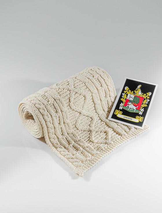 aran cashmere Owens Clan Scarf