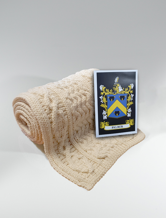 aran cashmere Palmer Clan Scarf