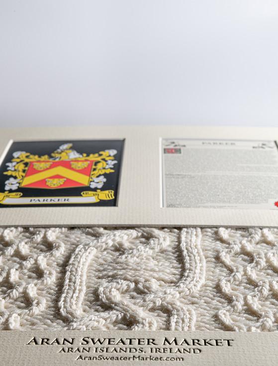 Aran Cashmere Parker Clan Aran & History Display