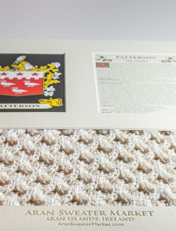 Aran Cashmere Patterson Clan Aran & History Display