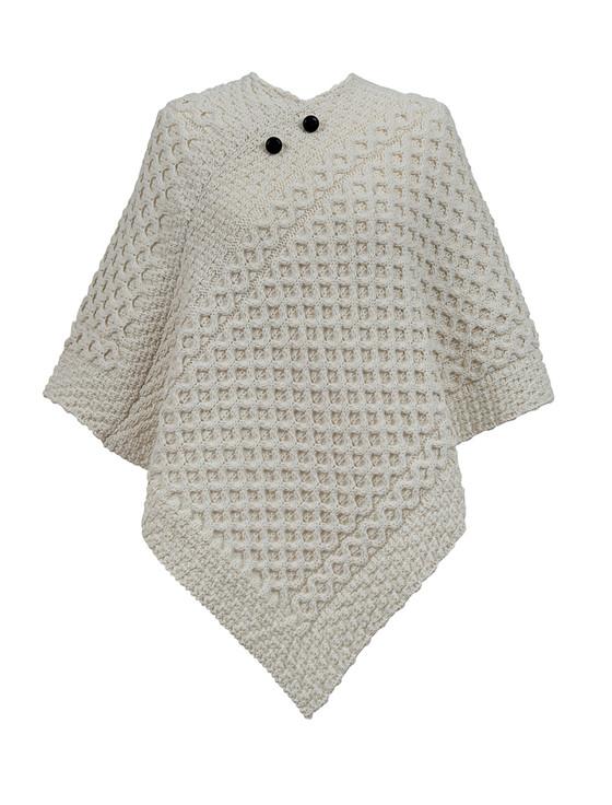 aran cashmere Patterson Clan Aran Poncho