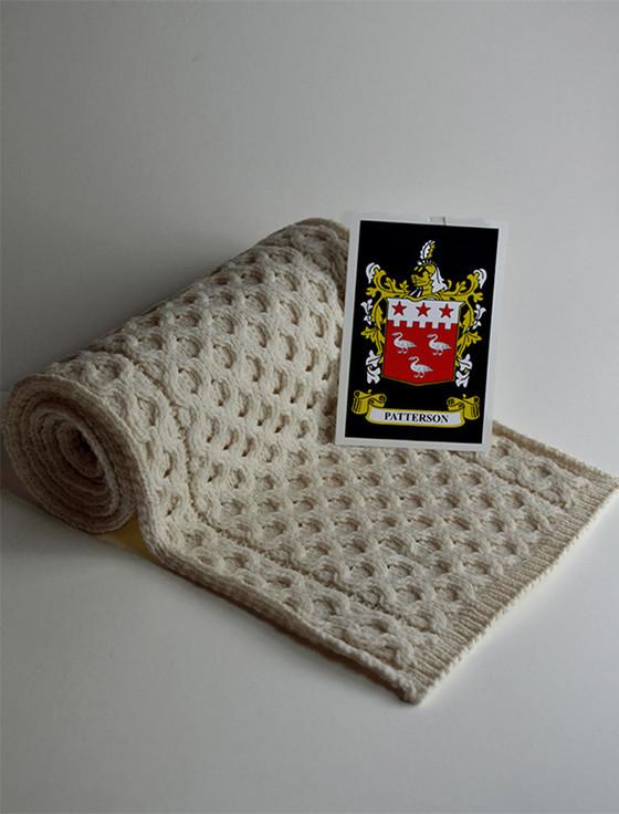 aran cashmere Patterson Clan Scarf