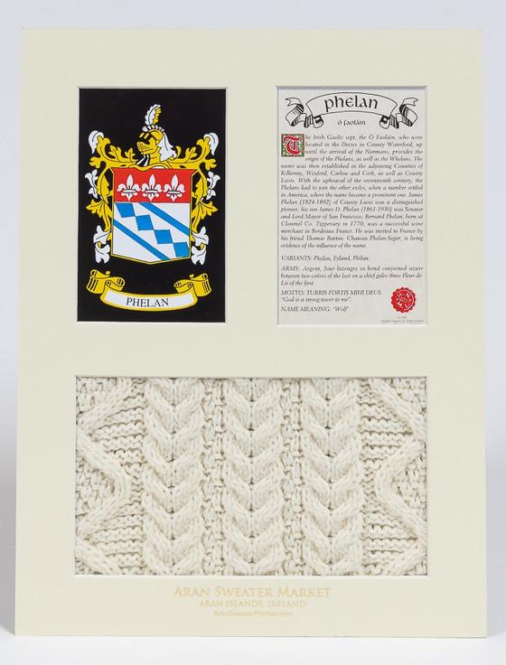 Aran Cashmere Phelan Clan Aran & History Display