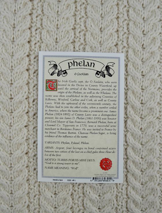 Aran Cashmere Phelan Clan Aran Throw