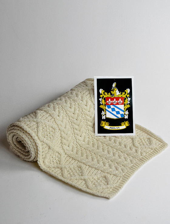 aran cashmere Phelan Clan Scarf