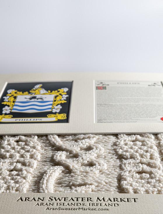 Aran Cashmere Phillips Clan Aran & History Display