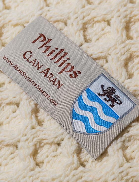 Aran Cashmere Phillips Clan Aran Throw