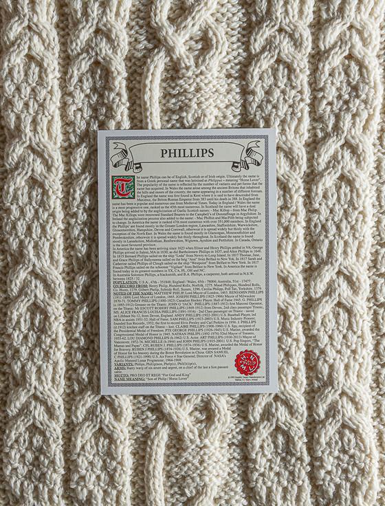 Aran Cashmere Phillips Clan Scarf