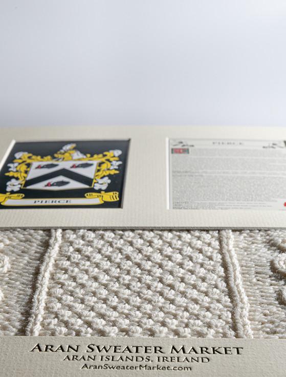 Aran Cashmere Pierce Clan Aran & History Display