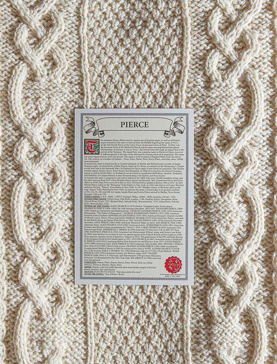 Aran Cashmere Pierce Clan Aran Throw