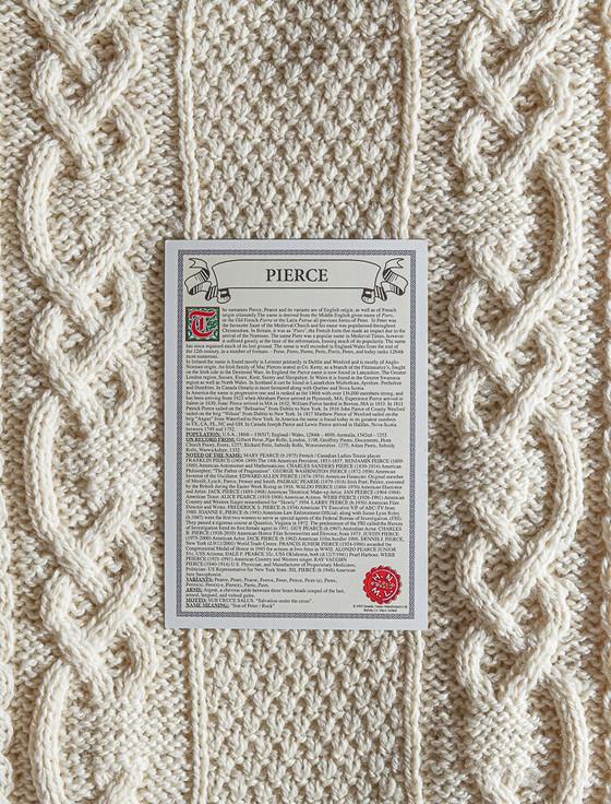 Aran Cashmere Pierce Clan Scarf