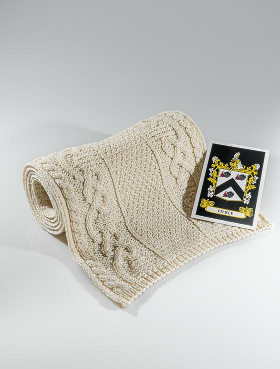 aran cashmere Pierce Clan Scarf
