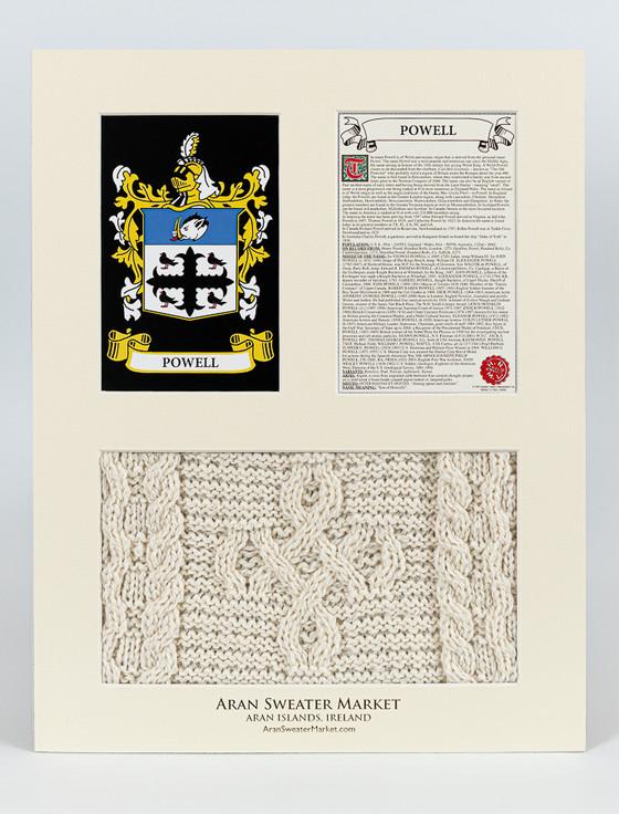 Aran Cashmere Powell Clan Aran & History Display