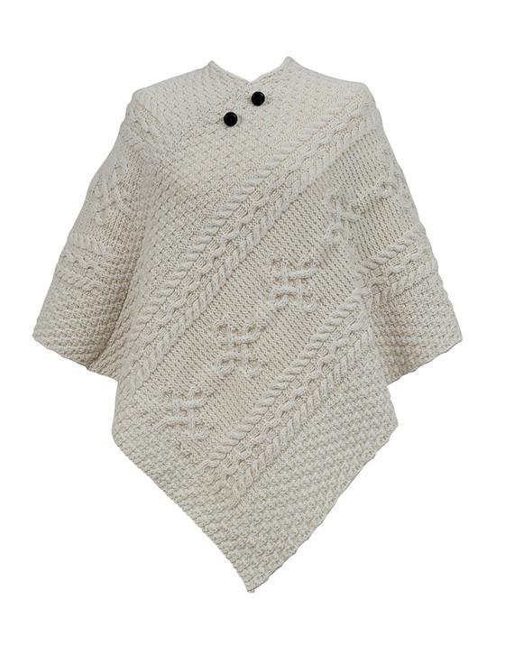 aran cashmere Powell Clan Aran Poncho