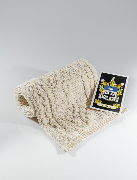 aran cashmere Powell Clan Scarf