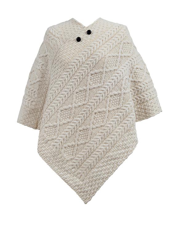 aran cashmere Power Clan Aran Poncho