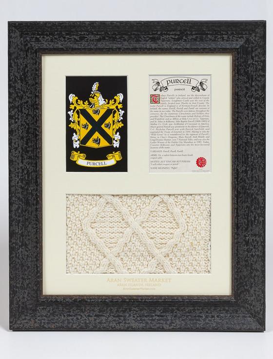 aran cashmere Purcell Clan Aran & History Display