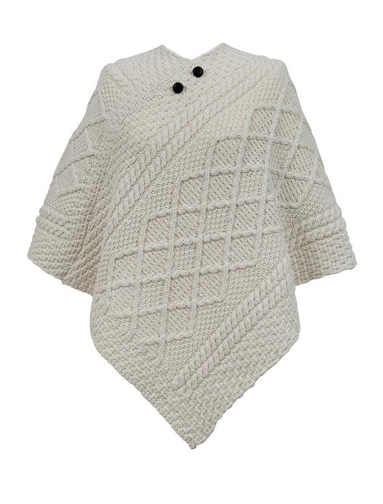 aran cashmere Purcell Clan Aran Poncho