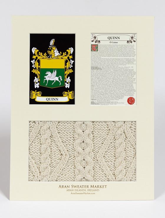 Aran Cashmere Quinn Clan Aran & History Display
