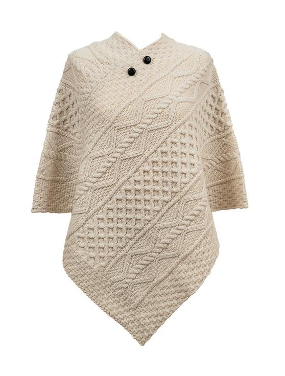 aran cashmere Quinn Clan Aran Poncho