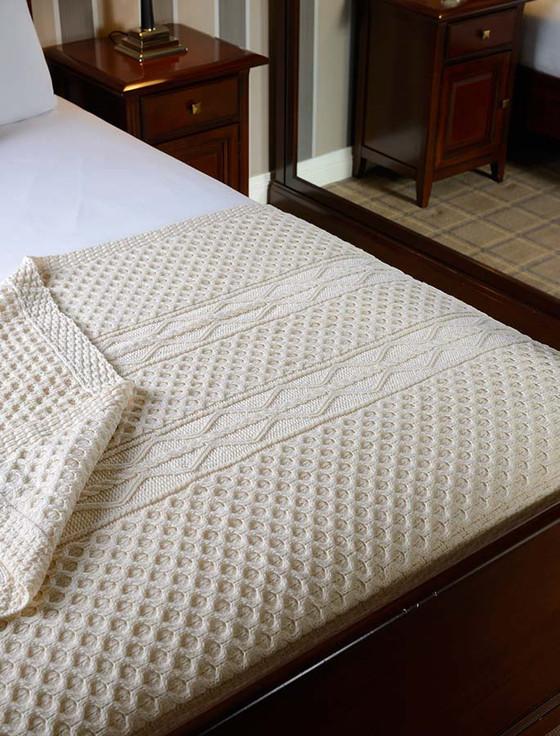 aran cashmere Quinn Clan Aran Throw