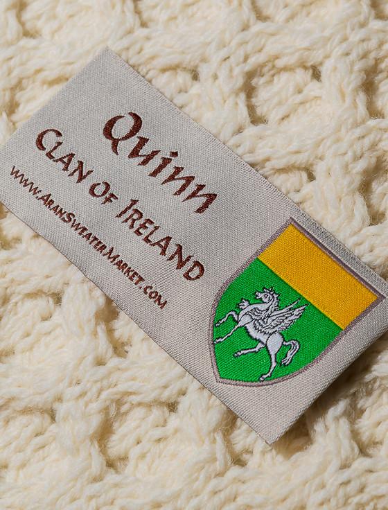 Aran Cashmere Quinn Clan Christmas Stocking