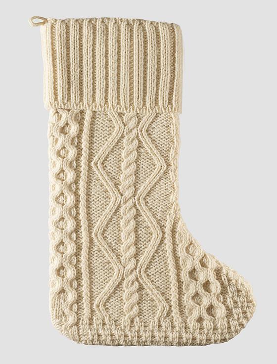 aran cashmere Quinn Clan Christmas Stocking