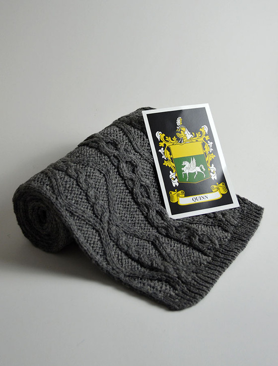 Aran Cashmere Quinn Clan Scarf