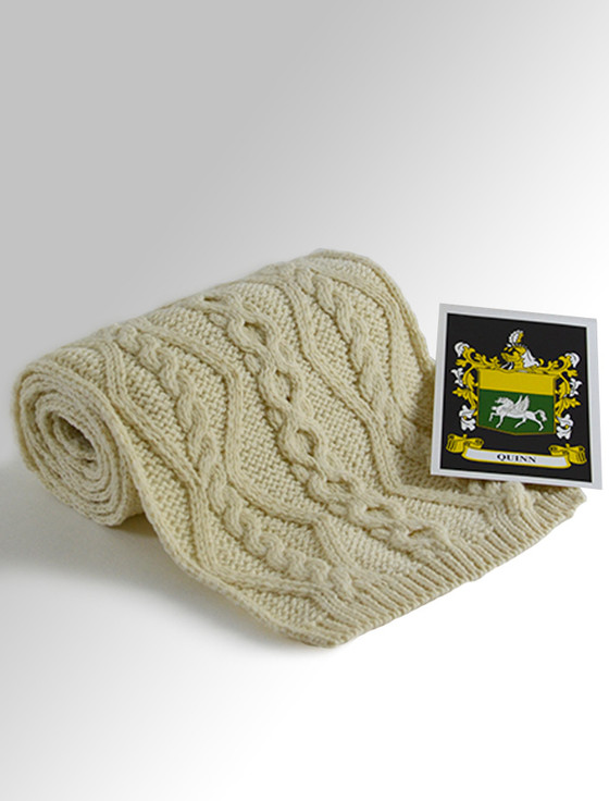 aran cashmere Quinn Clan Scarf